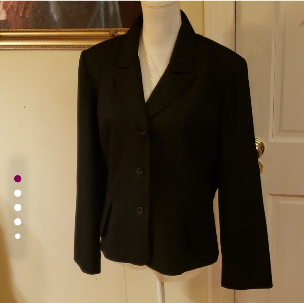 Sag Harbor Black Blazer Classic Business Attire Size 18